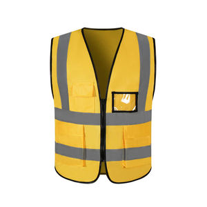 Gilet de sécurité respirant haute visibilité pour hommes avec poche imperméable en tissu tricoté - Product Image 3