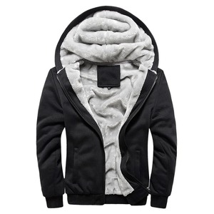 Nouveau survêtement de sport décontracté pour homme, automne, uni, écologique, coupe-vent, à capuche, épais, chaud, polaire, M-5XL - Product Image 2