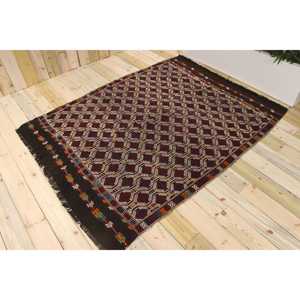 Tapis turc 5,3x7 pieds, tapis persan rouge et bleu en laine - Product Image 1