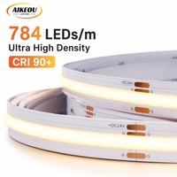Bande LED COB adressable WS2814 RGBW, étanche IP67, DC24V, 784 LED/m, ruban linéaire numérique à effet de poursuite, CRI 90+