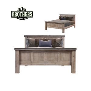 Cadre de lit en bois de marque ATLAS en bois massif de chêne, de pin et d'acacia - Product Image 3