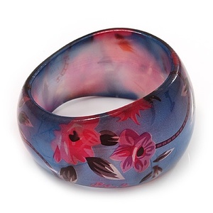Bijoux mixtes résine acrylique Bracelet Bracelet exagéré éblouissant multicolore large irrégulier carré acrylique Bracelets pour femme - Product Image 5
