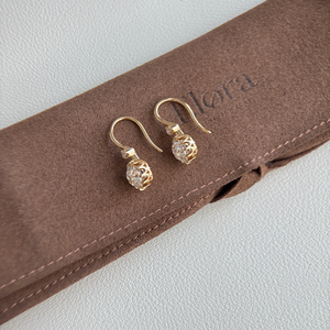 ต่างหูเพชรทรงโบราณสไตล์ยุโรปโบราณ - Product Image 3