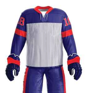 Uniforme de hockey sur glace personnalisé, conçu avec un polyester lisse résistant à l'humidité pour des performances et un confort élevés - Product Image 2