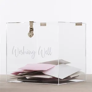 Acrylic Charity Donation Box clear case Wholesale Cheap Price Acrylic Ballot Box