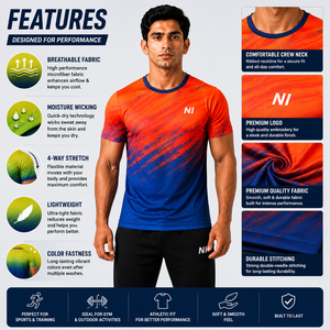 Mens Fitness Dry Fit T <b>Shirt</b> Quick Dry Breathable Running Gym Athletic Sportswear Wear Casual Mens Dry Fit T <b>Shirt</b> - Product Image 4