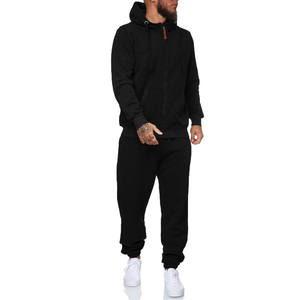 2025 New Style Custom Print Logo Blank Cotton Flared Men <b>Running</b> Tracksuits Streetwear Hoodie & Jogger Men's Set Sweatsuits - Product Image 1