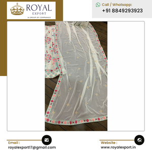 เสื้อผ้าพื้นเมืองอินเดียใหม่ georgette lehenga กับเสื้อไหม banglori และ georgette dupatta lehenga choli - Product Image 5