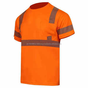 T-shirts de sécurité haute visibilité 100% coton, chemises de travail réfléchissantes pour la construction, uniformes unisexes pour les agents de sécurité - Product Image 6