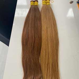 Pelo vietnamita a granel virgen Técnica eslava humana real Procesamiento ruso Textura recta brillante Listo para enviar Fábrica de exportación - Product Image 1