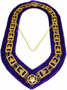 Collier de chaîne maçonnique dans toutes les couleurs Blue Lodge Shriner Fabric Chain Collar Masonic Regalia - Product Image 2