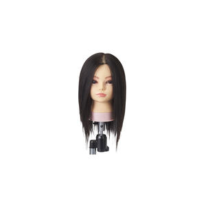 Perruque coupée BG111 en cheveux humains 100% de haute qualité, tête de mannequin tout-en-un pour l'entraînement au tressage de cheveux, style lisse - Product Image 1