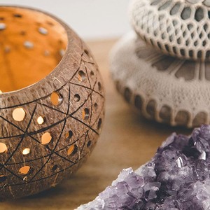 Juego de cuencos para velas ligeras de lujo, candelabros de candelita de cáscara de coco más vendidos a la venta - Product Image 5