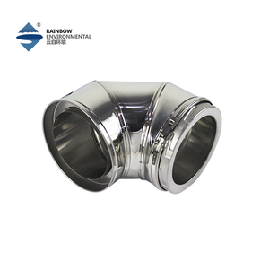 Coudière d'échappement Rainbow Chimney 6'' en acier inoxydable à double paroi <span class=keywords><strong>pour</strong></span> <span class=keywords><strong>tuyau</strong></span> <span class=keywords><strong>de</strong></span> poêle, 30/90 degrés, argent, garantie 5 ans - Product Image 3