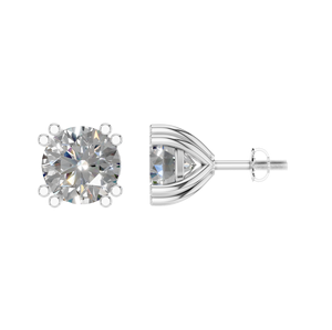 Venta caliente 950 Platinum Moissanite Stud Pendientes Corte brillante IGI Certificado East West Setting Joyería fina Regalo de mujer OEM - Product Image 1