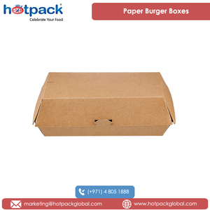2022ยอดขาย100% รีไซเคิล Takeaways วัสดุฟลุตคราฟท์ทำกล่องเบอร์เกอร์กระดาษย่อยสลายได้สำหรับบรรจุภัณฑ์อาหาร - Product Image 3