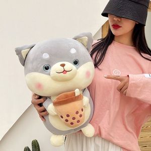Lindo Peluche Grande de Perro <span class=keywords><strong>Akita</strong></span>, Juguete de Peluche Shiba <span class=keywords><strong>Inu</strong></span>, Taza de Leche, Marioneta, Muñeco de Peluche Suave, Regalos de Cumpleaños para Niños y Adultos - Product Image 5