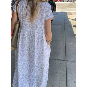 Vestido de Lino Color Crudo TOSHNI con Característica Transpirable, Estilo Bohemio Elegante para Mujer de Oficina, Tallas XS-XL, para Club Nocturno, Suministro ODM - Product Image 2