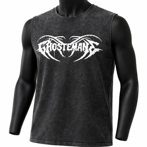Camiseta Deportiva de Alta Calidad para Hombre, Camiseta sin Mangas Ajustada Informal con Tejido Acanalado - Product Image 1