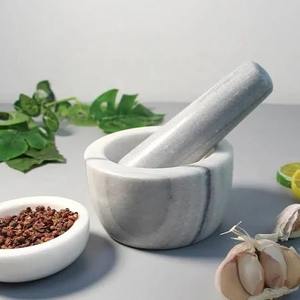 Mortero de cerámica indio tradicional, herramienta de molienda de especias hecha a mano, apto para lavavajillas, ecológico para chefs caseros - Product Image 4