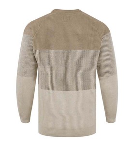 Tricots personnalisés pour hommes automne hiver pull en tricot de couleur contrastée à rayures épaisses mode pulls en tricot de laine de coton respirants 2023 - Product Image 5