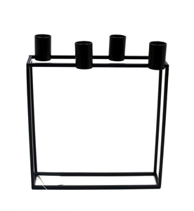 Décoration de table de noël support de l'avent en aluminium/acier support de bougie en nickel brut pour la maison et le décor d'éclairage de table - Product Image 3