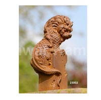 Sculptures de jardin en lapin en fonte robuste de haute qualité parfaites pour le décor de patio de cour de jardin à la maison