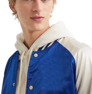 Chaquetas Varsity de Diseño Personalizado para Hombre, con Cuello Alto y Apliques, Recubiertas, Nueva Moda, para Exteriores, Tallas Grandes, Venta al Por Mayor OEM - Product Image 4