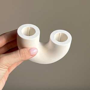 เชิงเทียนเซรามิกทำด้วยมือสไตล์นอร์ดิกทันสมัยเป็นมิตรกับสิ่งแวดล้อมของตกแต่งบ้านคริสต์มาส - Product Image 3