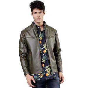 Chaqueta de cuero de calle de peso pesado al mejor precio con cuello levantado y cremallera estilo chaqueta de invierno a un precio chaqueta para hombre - Product Image 1