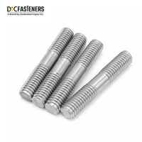 DIN 938 Double Ended Stud Bolts in Carbon and Stainless Steel Zinc Finish Threaded Rod Metric Measurement System
