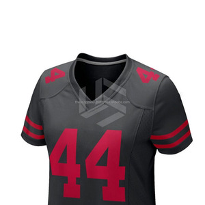 Wholesale Unisex Regular Fit Short Sleeve American Football Jersey Customizable <b>T</b>-<b>Shirt</b> Mesh Custom Logo & Color - Product Image 4