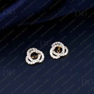 1,40 CT Trillion Cut Labgrown Diamond Halo StudsTwo en un diseño Regalo DE BODA Regalo para ella Regalo para aniversario Halo extraíble - Product Image 6