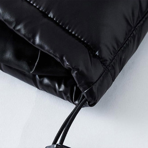 Chaqueta acolchada de alta calidad para hombre, ropa de calle de invierno con logotipo personalizado, cuello levantado con capucha, logotipo personalizado transpirable, envío DDP - Product Image 4