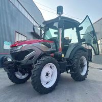 Tracteur agricole compact 4x4 de haute performance, Chine, 80-100 CV, double embrayage, démarrage électrique, boîte de vitesses, pompe, 8+8 vitesses