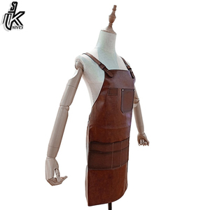 New ODM Custom Made Sleeveless Leather <b>Apron</b> High Quality Fabric with Pocket for Men and Women Low MOQ <b>Kitchen</b> Chef Usage - Product Image 2