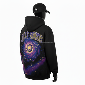 Women Full Zip <b>Hoodie</b> Fleece Fabric Black Purple Star <b>Galaxy</b> Print Durable DTG Custom Logo Comfortable Fit zipper basics hoodies - Product Image 5
