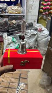 Premium quality Brass <b>bell</b> for pooja in different style with silver & gold traditional home decor products wholesale product - Product Image 2