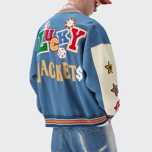 OEM personalizado Chenille parches bordados lana Letterman Varsity béisbol Bomber chaqueta para hombres Universidad - Product Image 3