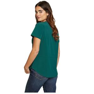 Camiseta de Algodón para Mujer Más Vendida en 2024, Informal, Holgada, Transpirable, Ecológica, Talla Grande, de Manga Corta de Punto Sencillo - Product Image 3