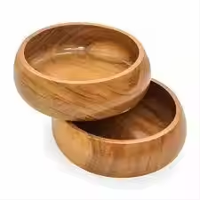 Ensaladera de madera Tazón de sopa hecho a mano de calidad premium Clásico Elegante por Crescent Crafts - Product Image 4
