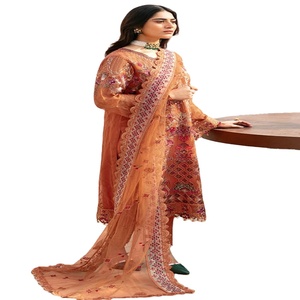 Ramsha CHEVRON 8 Collection 3 pièces costumes de mariage pour femmes robe en mousseline de soie de créateurs pakistanais pour la fête - Product Image 1