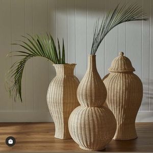 Wholesales Hand Woven Rattan <b>Planter</b> Flower <b>Pot</b> Baskets Home Decoration Wicker Baskets Plant <b>Pots</b> for Indoor Plants Table Decor - Product Image 6