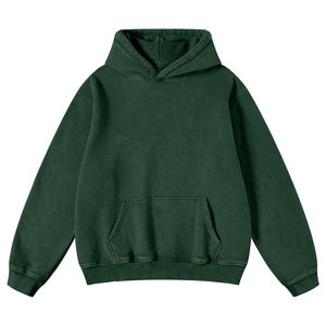 2025 Logo personnalisé unisexe sweat à capuche surdimensionné Vintage Gareen pull avec poche kangourou goutte épaule lavage à l'acide à capuche - Product Image 1