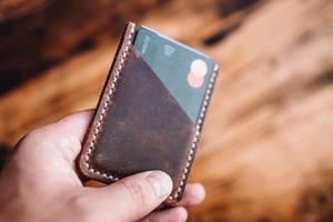 Estuche para tarjetas de cuero genuino con logotipo personalizado clásico, billetera delgada, tarjetero de identificación bancaria de negocios para mujer, 2017 - Product Image 6