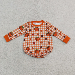 Lindo pelele transpirable con estampado de calabaza para bebé, sin mangas, cuello redondo, de algodón suave, para bebés y niños pequeños, ropa de verano unisex - Product Image 6