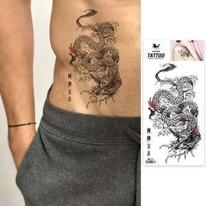 Tatuaggi temporanei impermeabili di lunga durata personalizzati per uomini colorati con disegno di drago tatuaggi rimovibili - Product Image 3