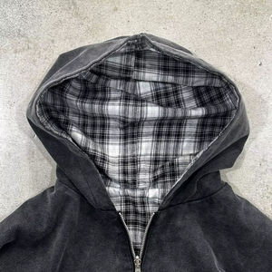 Sudadera con Capucha Personalizada de Doble Capa 100% Algodón French Terry con Cierre, Estilo Vintage Lavado a la Piedra, Ecológica para Hombre - Product Image 4