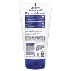 <b>Vaseline</b>, Clinical Care, Dry <b>Hands</b> Rescue, Fragrance Free, 5.1 fl oz (150 ml) - Product Image 5