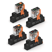 RY-ele Relay Elektromagnetik Miniatur yang Dapat Disesuaikan 16A 250VAC/30VDC RX1CO-D24LT& RX1COF Set Tombol Uji Tertutup 5pin Paduan Ag